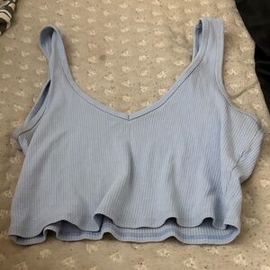 Garage Light Blue Ribbed Tank Top